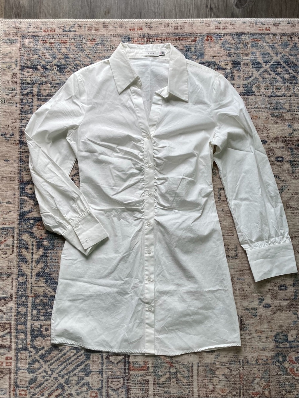 Lush White Classic Shirt Dress - Picture 10 of 10